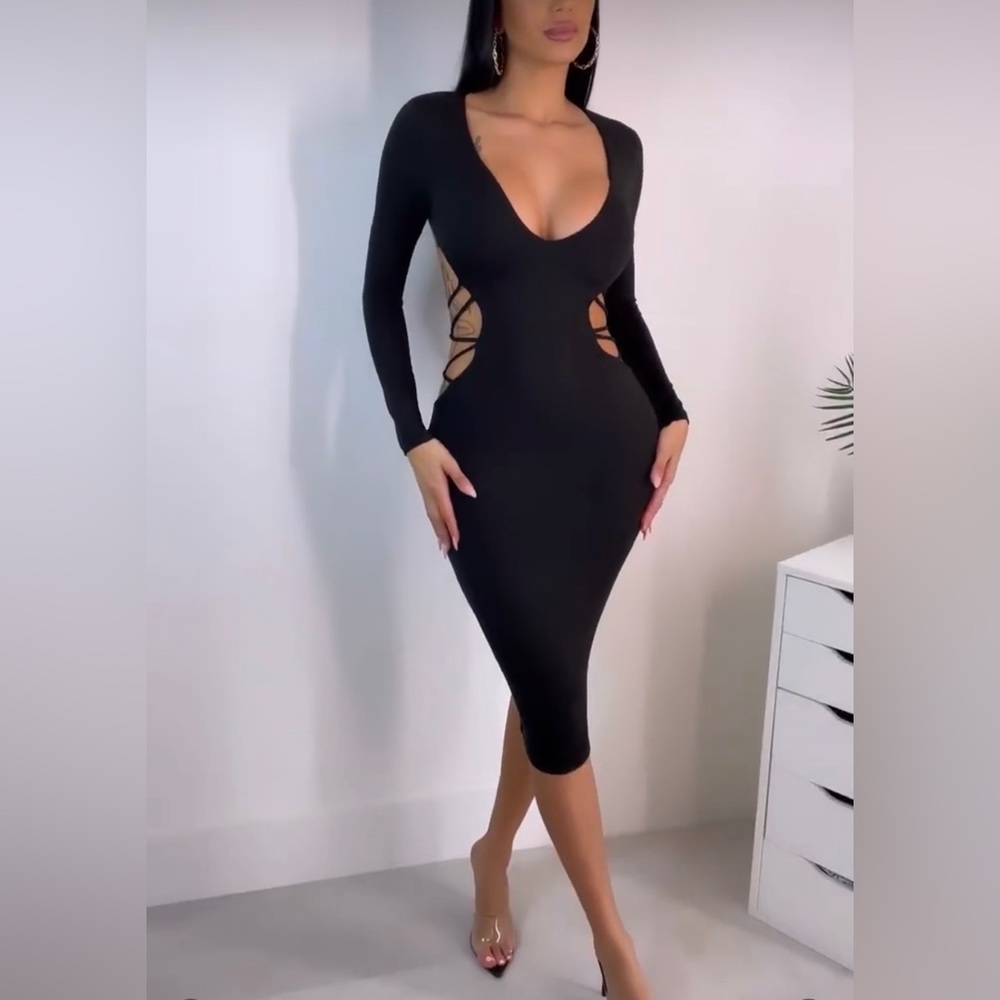 Hot Miami Styles Black Dress